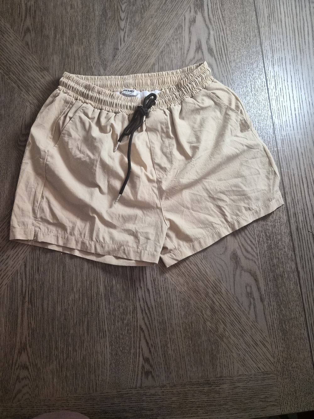 Men's Athletic Drawstring Shorts - Cream
